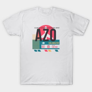 Kalamazoo (AZO) Airport // Sunset Baggage Tag T-Shirt